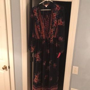 Xhilaration long sleeve maxi dress